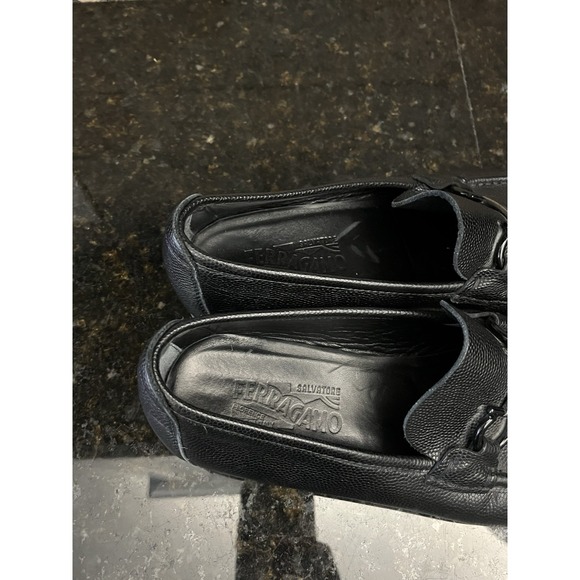 Salvatore Ferragamo Moccasin With Gancini Ornament‎ Size 10.5 Black main image 5